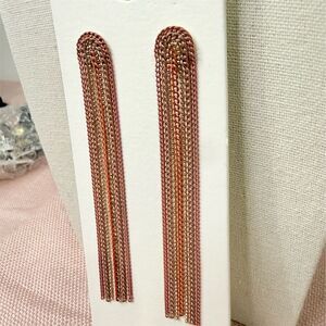 Express mixed tones Tassel Fringe Chain Earrings statement fashion gift sale